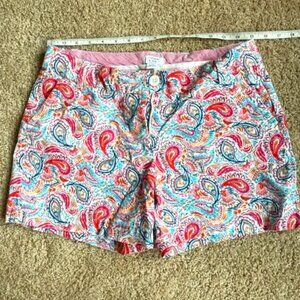 Crown & Ivy Caroline floral blue white pink Shorts size 6